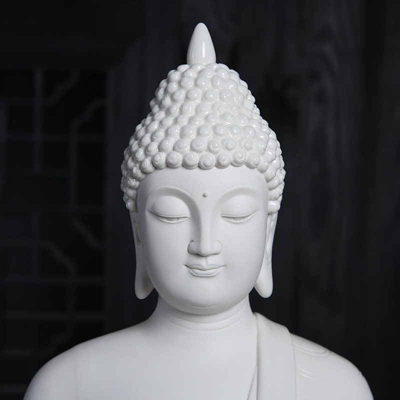Porcelain Sakyamuni Buddha Statue | Dhyana Mudra | Mindful Gift | Meditation