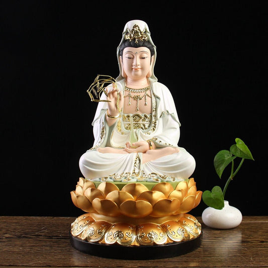 Handpainting Guan Yin Statue | Goddess of Compassion