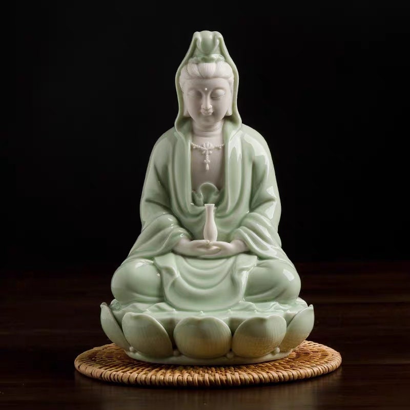 Handmade Guan Yin Buddha Statue Ornament | Spiritual Religion | Gifting for him or her | Goddess of Compassion