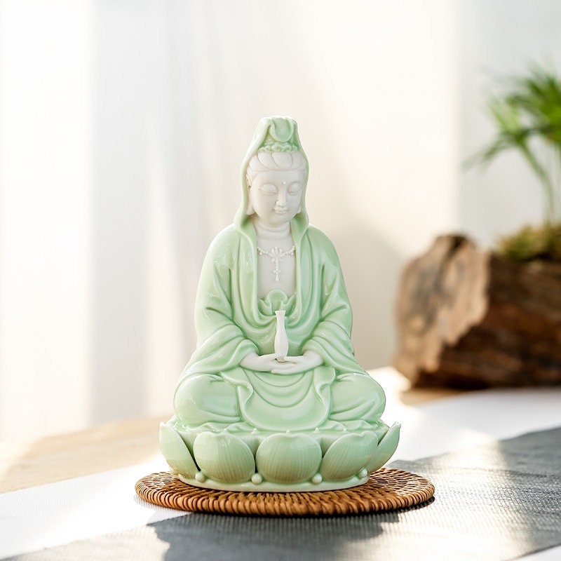 Handmade Guan Yin Buddha Statue Ornament | Spiritual Religion | Gifting for him or her | Goddess of Compassion