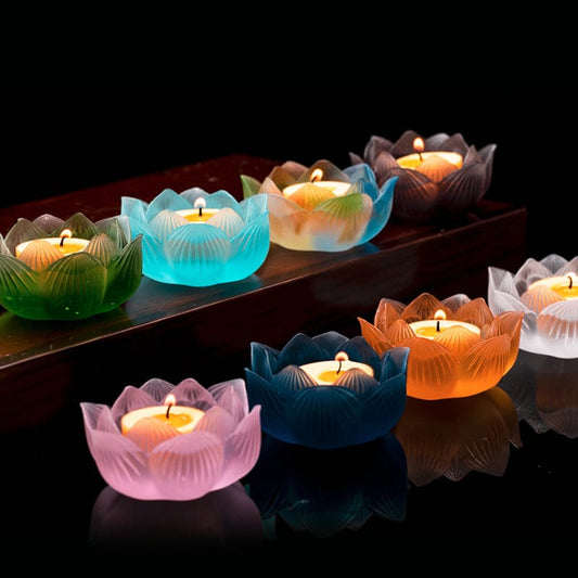 Liu Li Lotus Design Candle Holder | Home Decoration and Display | Home Living | Mindful Gift | Meditation | Tealight