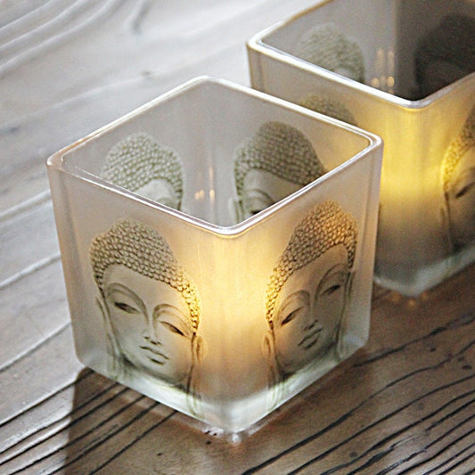 Buddha Glass Candle Holder for Decoration and Display | Home Living | Mindful Gift