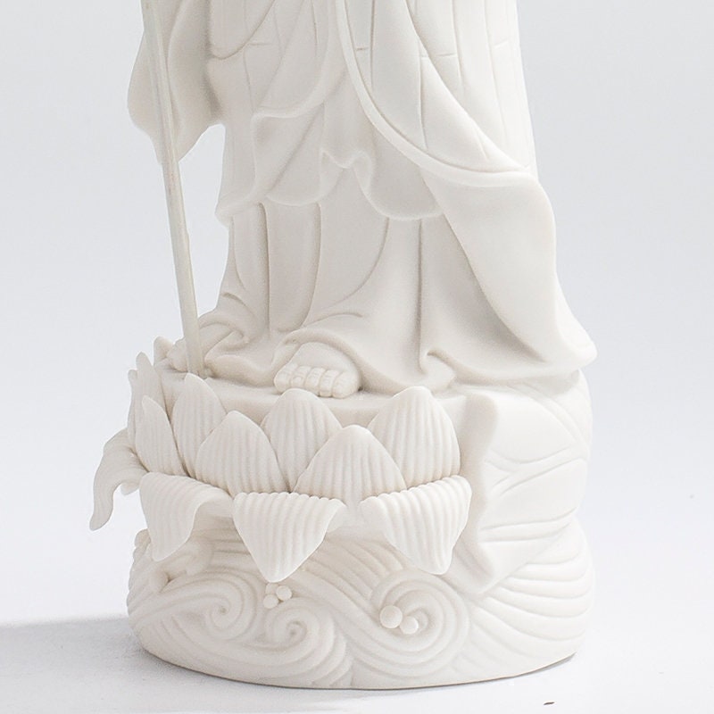 Handmade Porcelain Ksitigarbha Bodhisattva Buddha Statue | Mindful Gift | Meditation