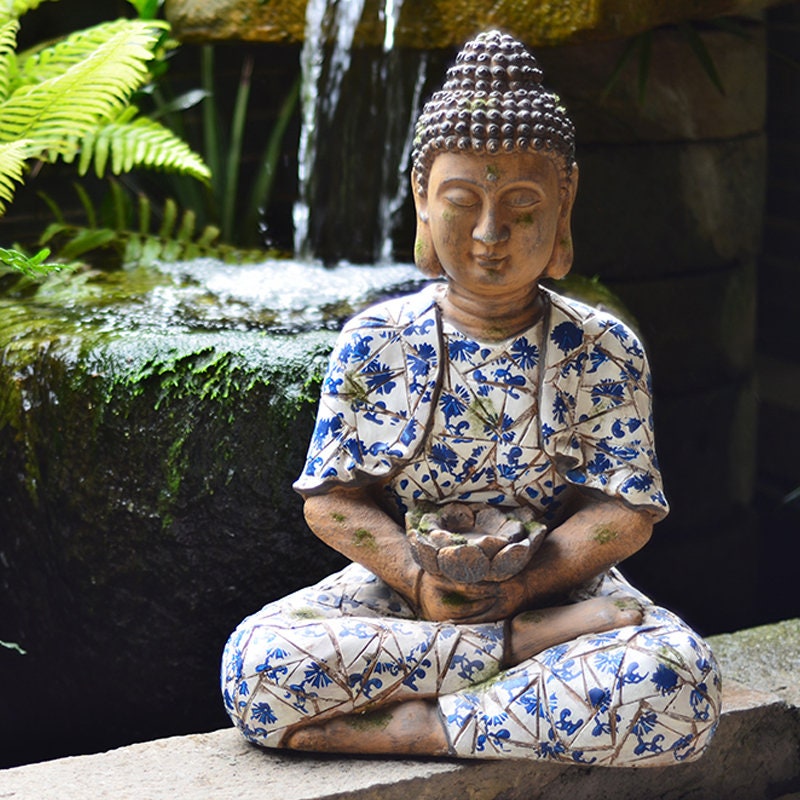 Handmade Buddha Statue Decoration | Outdoor Garden Home Living | Religion Spiritual | Gifting for him or her | Dhyana Mudra