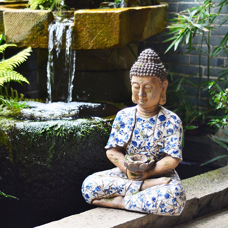 Handmade Buddha Statue Decoration | Outdoor Garden Home Living | Religion Spiritual | Gifting for him or her | Dhyana Mudra