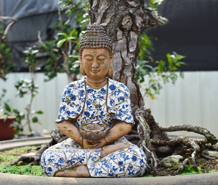 Handmade Buddha Statue Decoration | Outdoor Garden Home Living | Religion Spiritual | Gifting for him or her | Dhyana Mudra