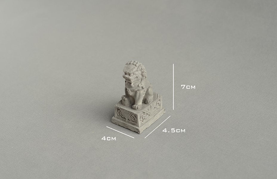 Oriental Cement Lion Statue | Home Decoration and Display | Shi Shi | Auspicious Blessing Lion