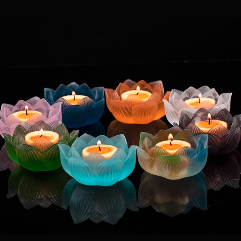 Liu Li Lotus Design Candle Holder | Home Decoration and Display | Home Living | Mindful Gift | Meditation | Tealight