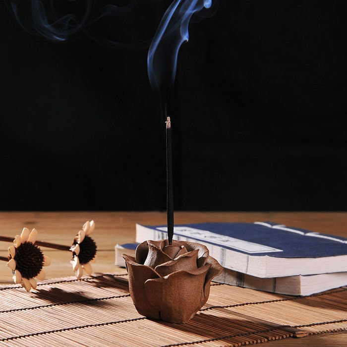 Handmade Meditation Porcelain Lotus Incense Stick Holder | Serenity Tranquility Calmness | Spirituality & Religion | Gift for him or her