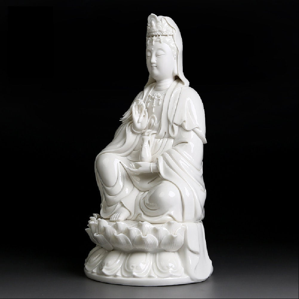 Porcelain Guan Yin Buddha Statue | Mindful Gift | Meditation