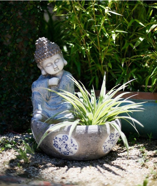 Buddha Statue Planter | Outdoor Garden Decoration and Ornament | Gifting for him or her | Housewarming Gift