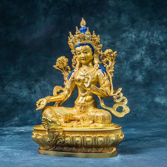 Tibetan Green Tara Buddha Statue | Spiritual and Religion | Meditation | Buddha Decoration and Ornament | Feng Sui