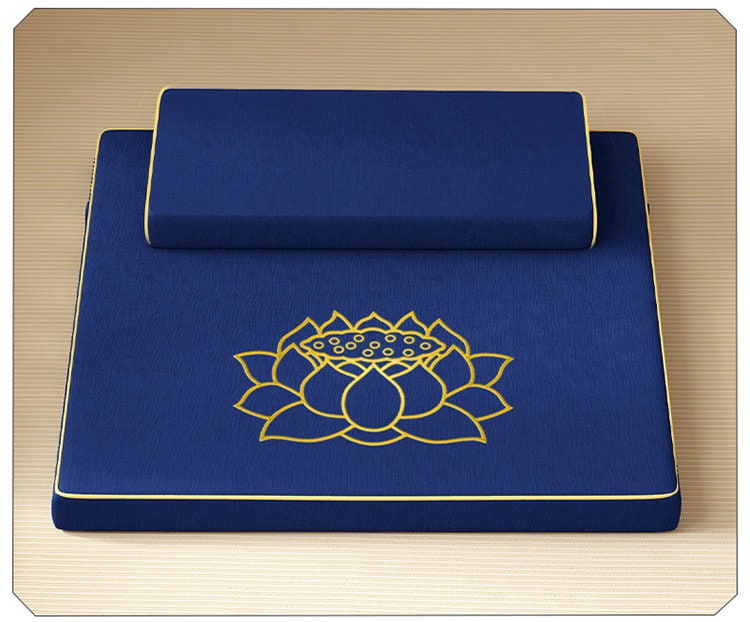 Meditation Lotus Design Cushion and Zabuton | Pillow Seat | Yoga Cushions | Serenity Tranquility Calmness | Gift for him or her