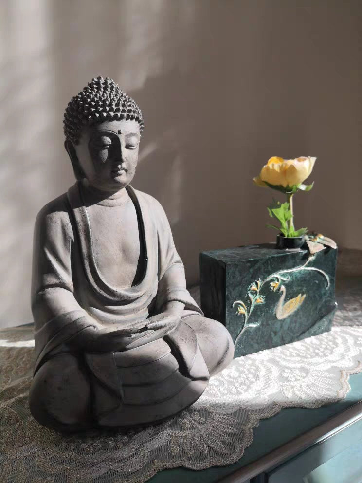 Handmade Meditation Buddha Statue Display | Dhyana Mudra | Gift for him or her | Religion and Spiritual | Harmony Peace Serenity