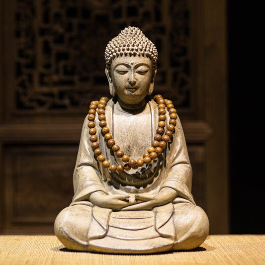 Handmade Dhyana Mudra Buddha Statue | Gautama Sakyamuni Buddha | Mindful Gift | Meditation | Oriental Decoration and Display