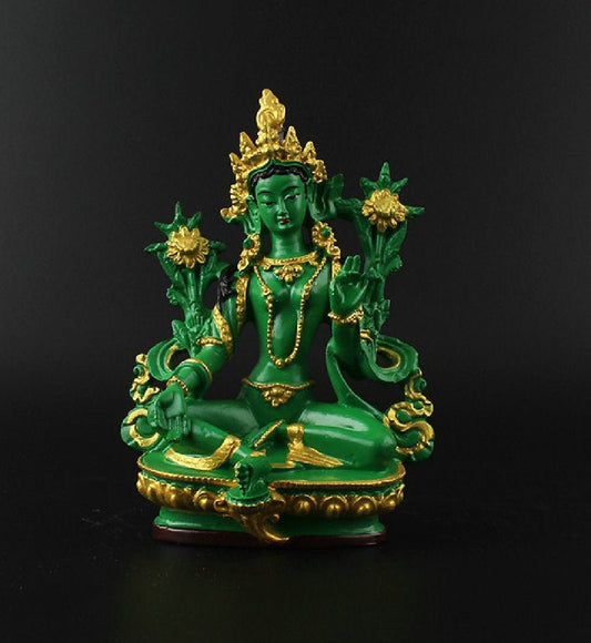 Green Tara Bodhisattva Statue | Gift for him or her | Religion and Spiritual | Meditation | Buddha Statue Decoration