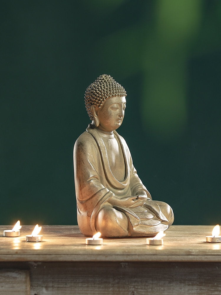 Handmade Meditation Buddha Statue Display | Dhyana Mudra | Gift for him or her | Religion and Spiritual | Harmony Peace Serenity