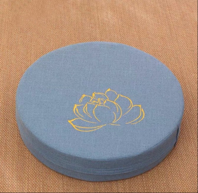 Meditation Lotus Design Round Cushion | Pillow Seat | Yoga Cushions | Serenity Tranquility Calmness | Gift for him or her