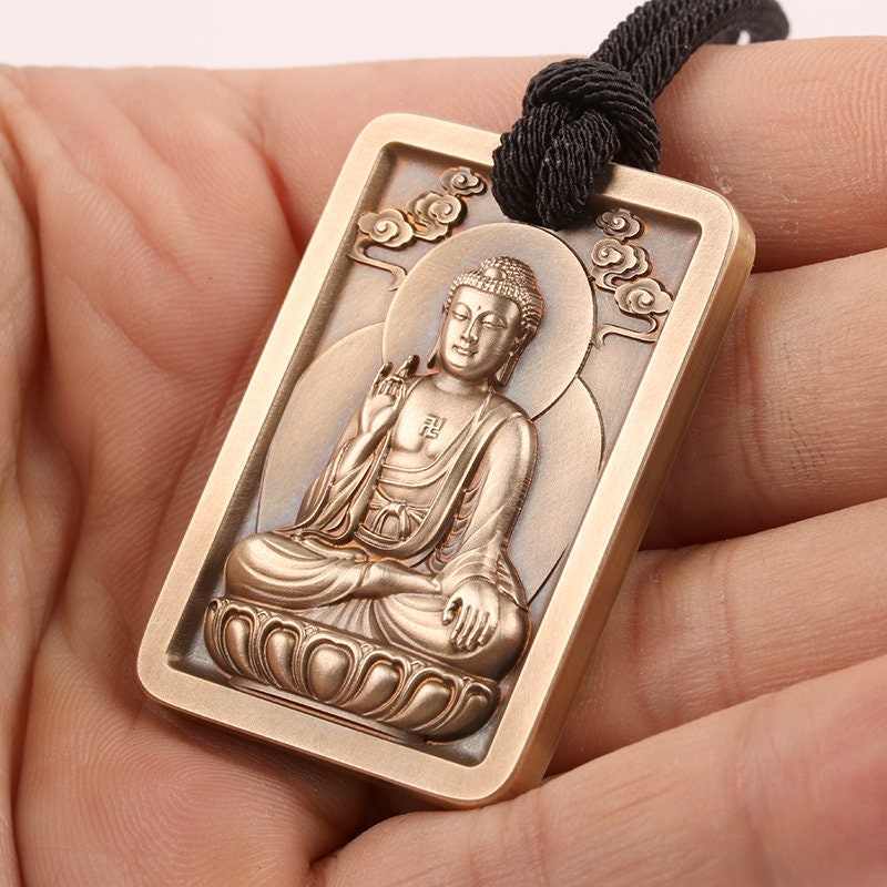 Handmade Buddha Amulet Pendant Medallions | Meditation | Protection | Mindful Gift | Blessing Good luck | Abhaya Mudra