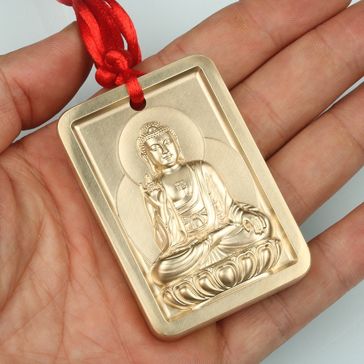 Handmade Buddha Amulet Pendant Medallions | Meditation | Protection | Mindful Gift | Blessing Good luck | Abhaya Mudra