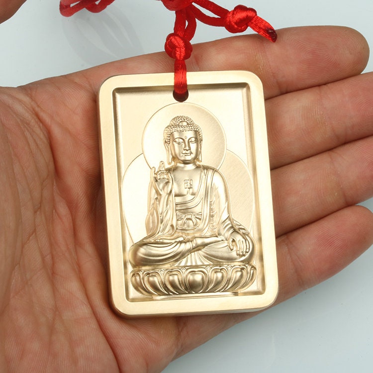 Handmade Buddha Amulet Pendant Medallions | Meditation | Protection | Mindful Gift | Blessing Good luck | Abhaya Mudra