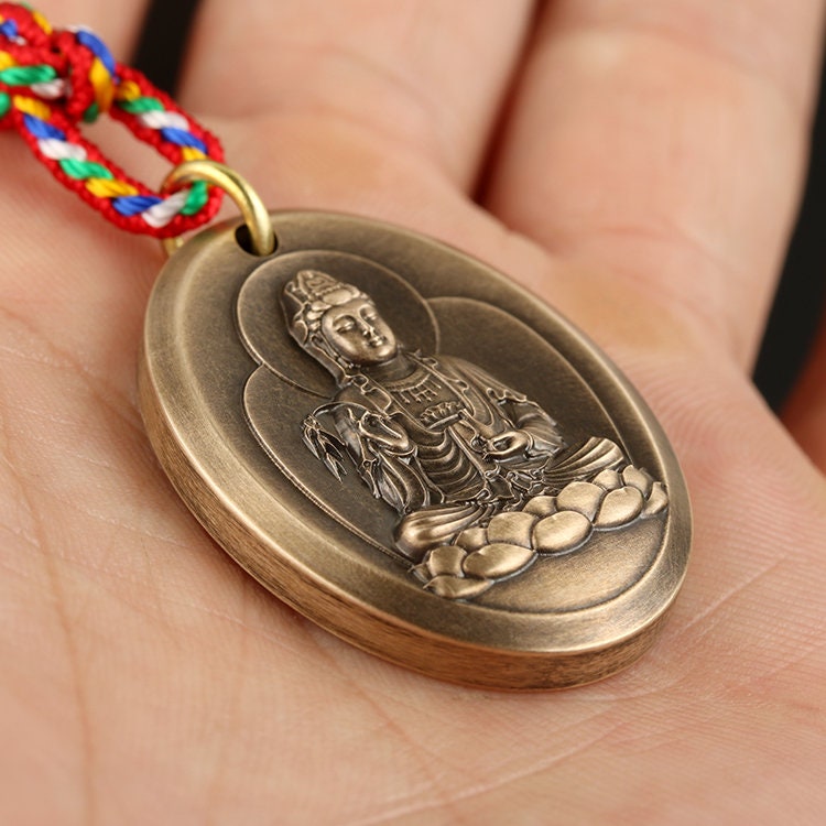 Handmade Guan Yin Amulet Pendant Medallions | Meditation | Protection | Mindful Gift | Blessing Good luck | Kuan Yin | Quan Yin | Kwan Yin
