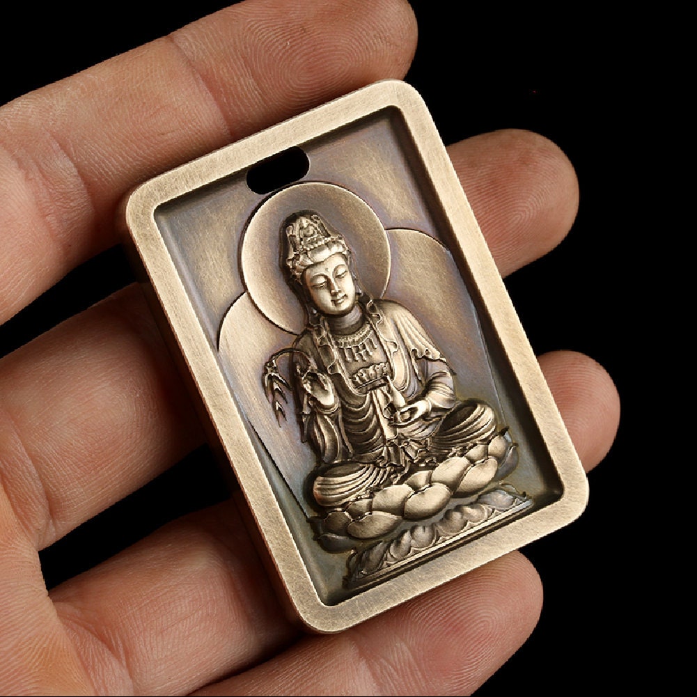 Handmade Guan Yin Amulet Pendant Medallions | Meditation | Protection | Mindful Gift | Blessing Good luck | Kuan Yin | Quan Yin | Kwan Yin