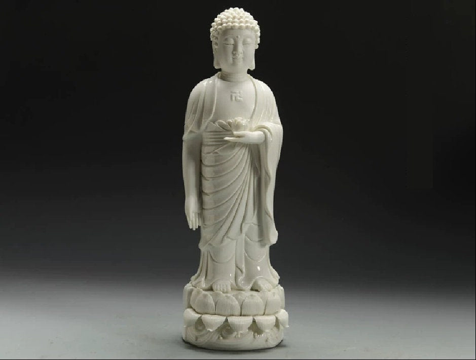 Porcelain Three Saints of the West Buddha Statue | Meditation | Oriental Decoration | Gift for him or her | Buddha Decoration | Altar