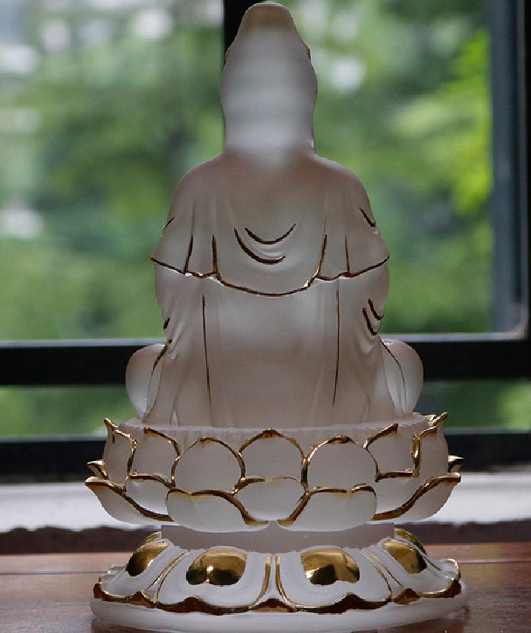 Handmade Liu Li Guan Yin Buddha Statue | Spiritual Religion | Gifting for him or her | Goddess of Compassion | Quan Yin | Kwan Yin