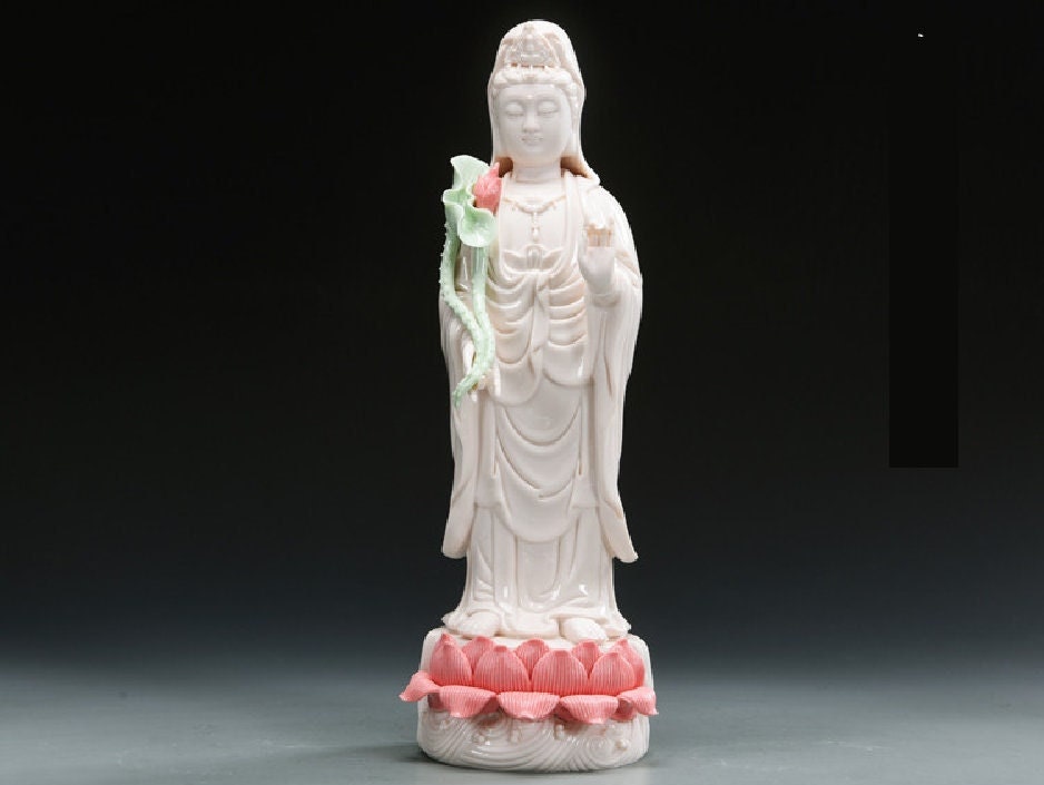 Porcelain Three Saints of the West Buddha Statue | Meditation | Oriental Decoration | Gift for him or her | Buddha Decoration | Altar