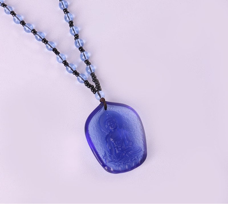 Liu Li Medicine Buddha Amulet Pendant Medallions | Meditation and Blessing | Protection | Mindful Gift