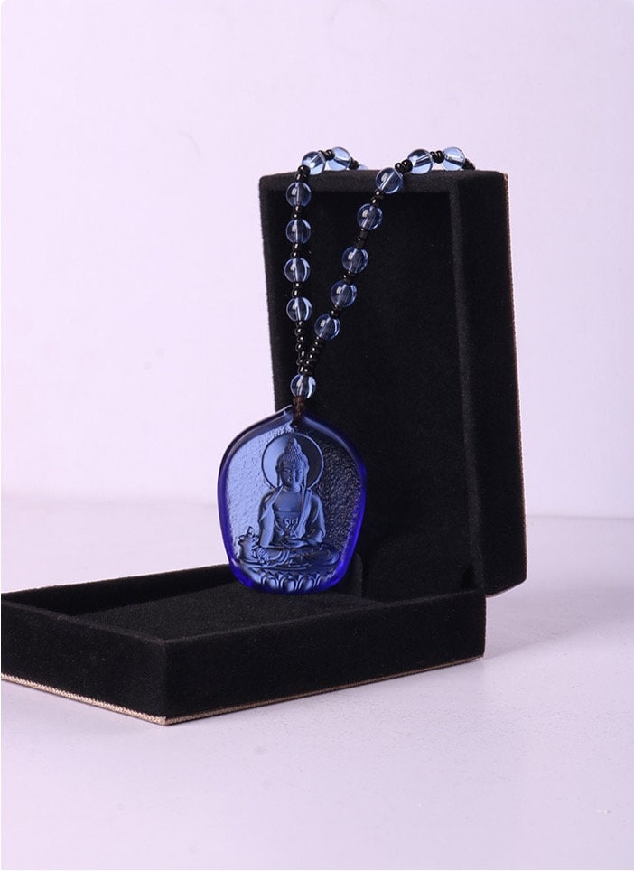 Liu Li Medicine Buddha Amulet Pendant Medallions | Meditation and Blessing | Protection | Mindful Gift