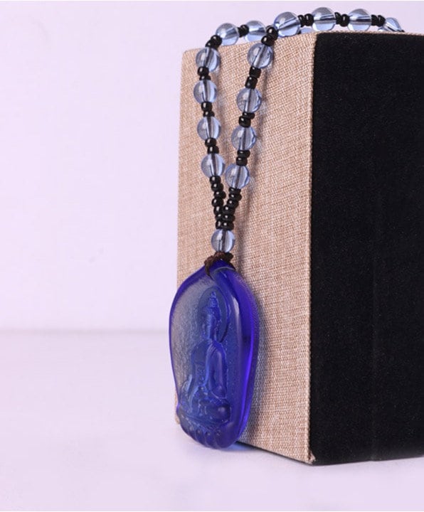 Liu Li Medicine Buddha Amulet Pendant Medallions | Meditation and Blessing | Protection | Mindful Gift