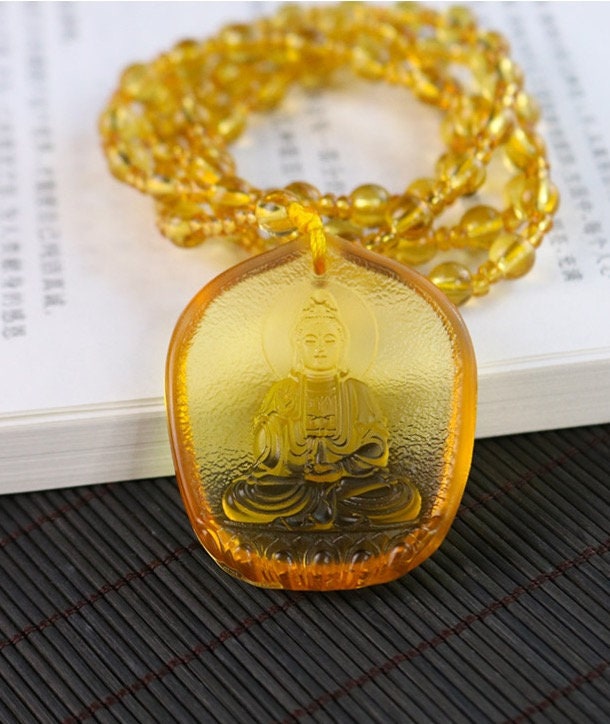 Liu Li Guan Yin Amulet Pendant Medallions | Beads bracelet | Meditation and Blessing | Protection | Mindful Gift
