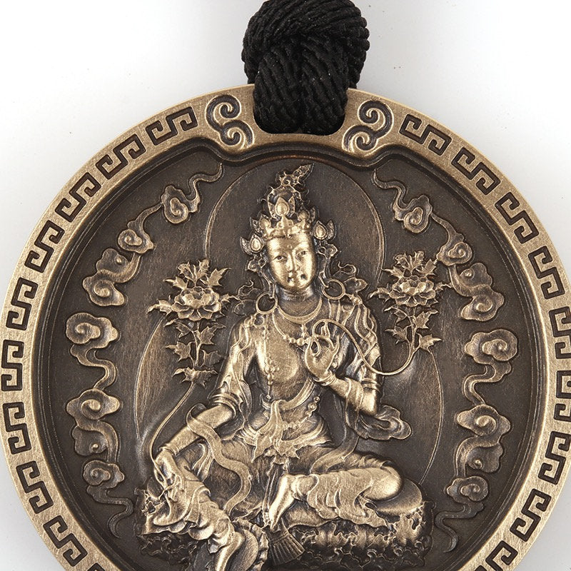 Handmade Green Tara Amulet Pendant Medallions | Meditation | Protection | Mindful Gift | Blessing Good luck | Bodhisattva
