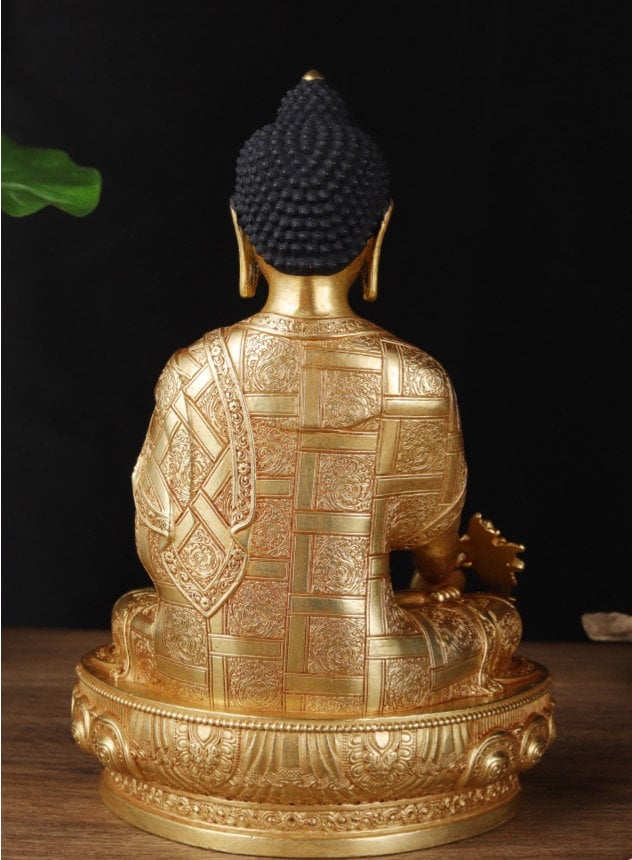 Handmade Tibetan Medicine Buddha Statue | Emituo Fo |  Amitayus | The Buddha of Eternal Life | Meditation