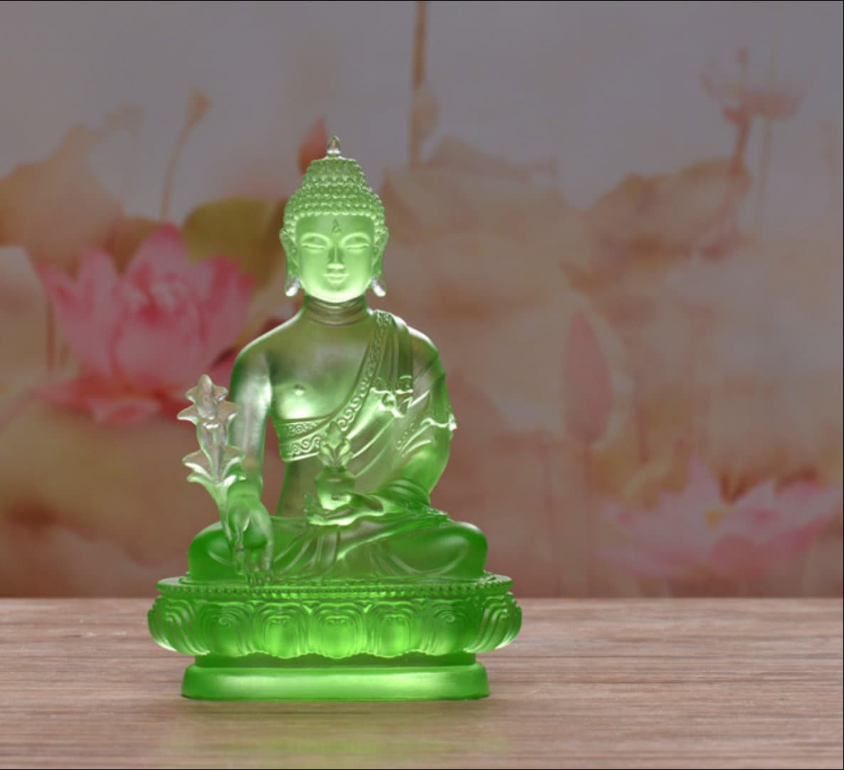 Liu Li Medicine Buddha Statue Ornament | Spiritual Religion | Gifting for him or her | Crystal Art | Buddha Decoration
