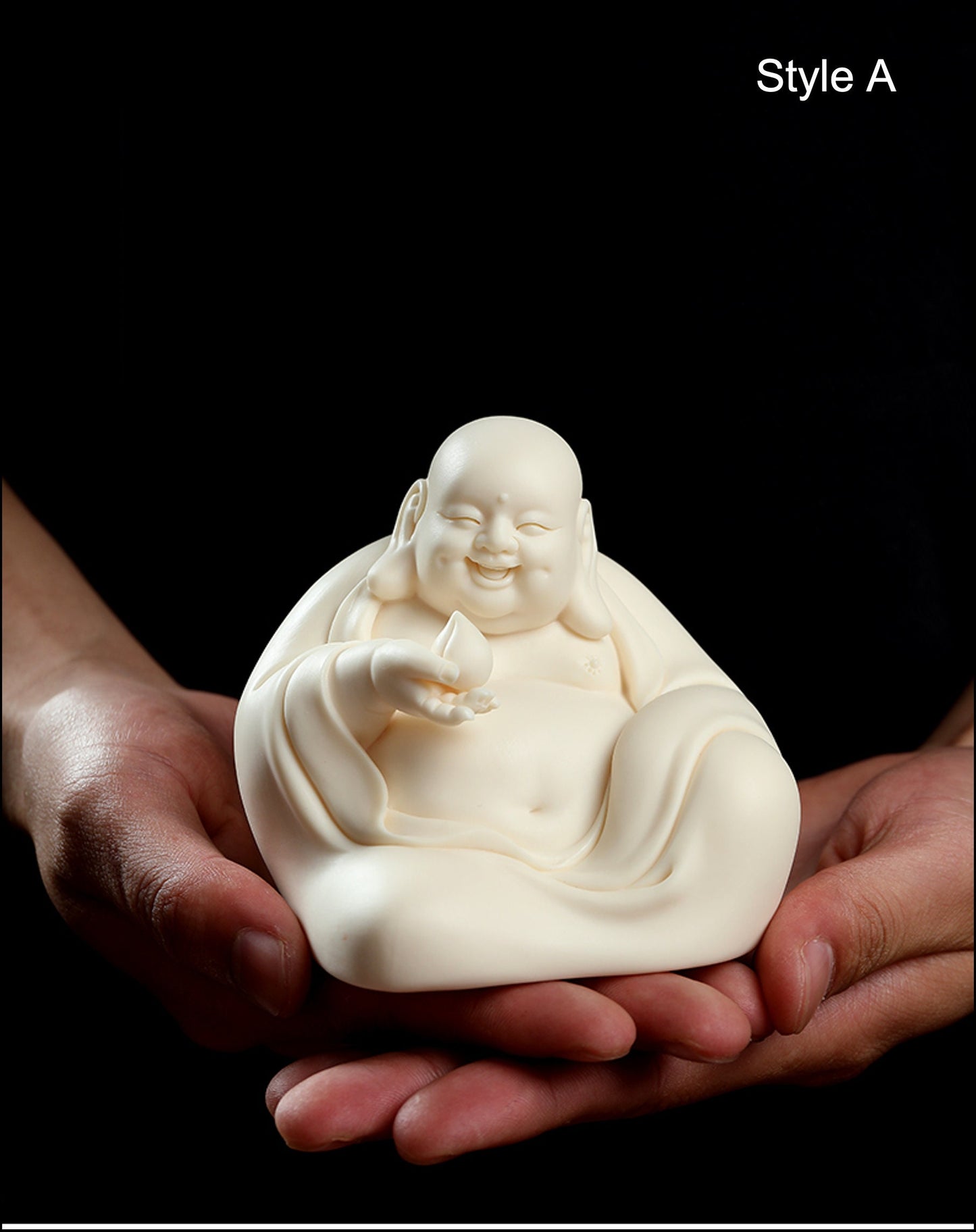 Biege Color Laughing Budda Statue & Ornamanet | Spiritual Religion | Gifting for him or her | Good luck and Happiness | Budai