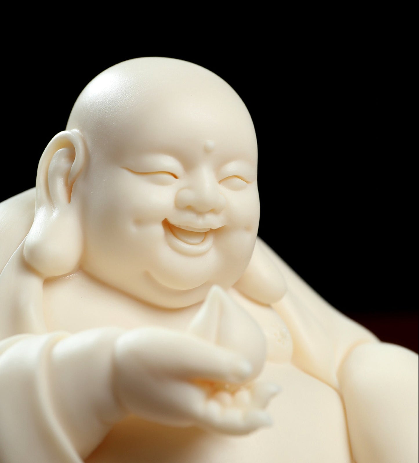 Biege Color Laughing Budda Statue & Ornamanet | Spiritual Religion | Gifting for him or her | Good luck and Happiness | Budai