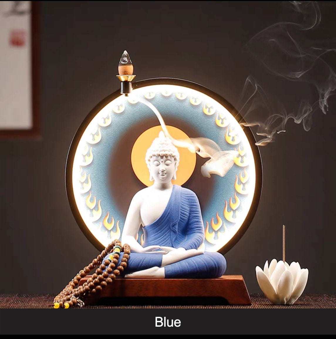 Gautama Buddha Statue Decorative Set with LED light | Buddha Statue | Shakyamuni Buddha | Meditation | Home Decoration