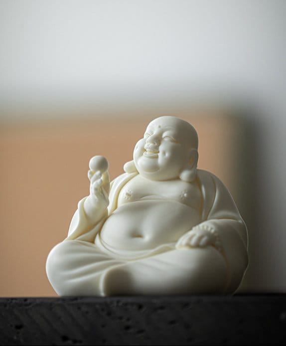 Ceramic Laughing Budda Statue | Spiritual Religion | Gifting for him or her | Good luck and Happiness | Budai | Happy Buddha