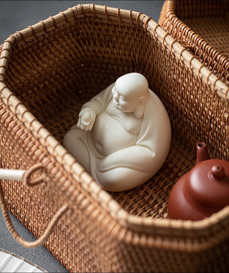 Ceramic Laughing Budda Statue | Spiritual Religion | Gifting for him or her | Good luck and Happiness | Budai | Happy Buddha