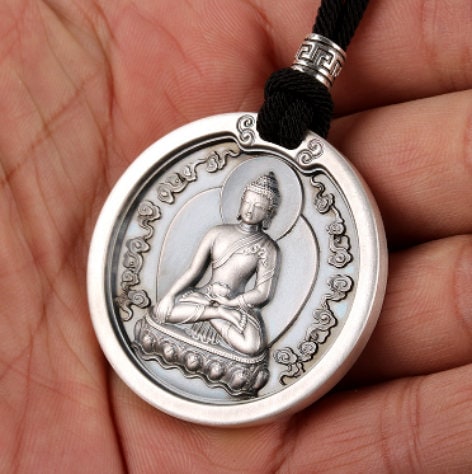 Shakyamuni Buddha Amulet Pendant Medallions | Meditation | Protection | Mindful Gift | Blessing Good luck